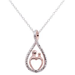 Mother and Child Rose-gold Plated Pendant w/chain Mother and Child Rose-gold Plated Pendant w/chain